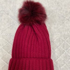 Genuine Fox Pom Pom Beanie